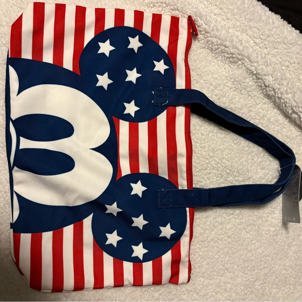 Disney Mickey Mouse Foldable Tote Bag - Red, White, and Blue